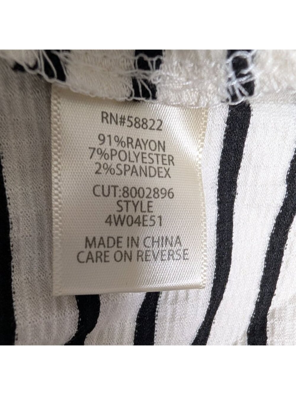 Max Studio Striped Mini Dress Ruffled Sleeves Flounced Hem 1X White & Black - Picture 7 of 13